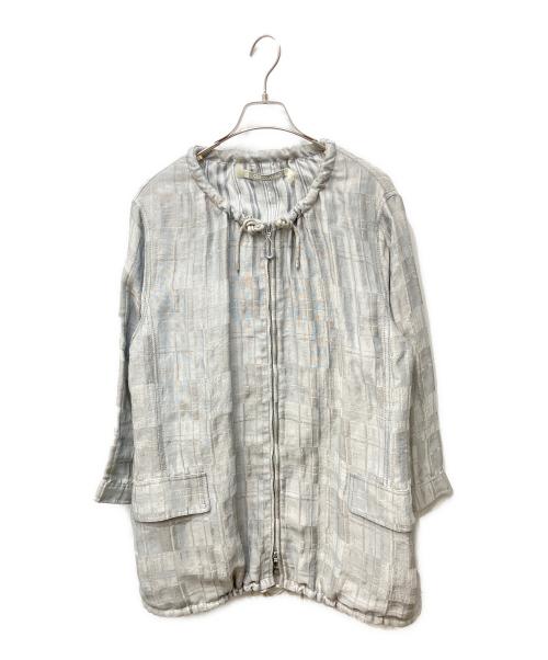 GIORGIO ARMANI（ジョルジョアルマーニ）GIORGIO ARMANI (ジョルジョアルマーニ) ドロストカラーダブルジップジャケット グレー サイズ:４８　の古着・服飾アイテム