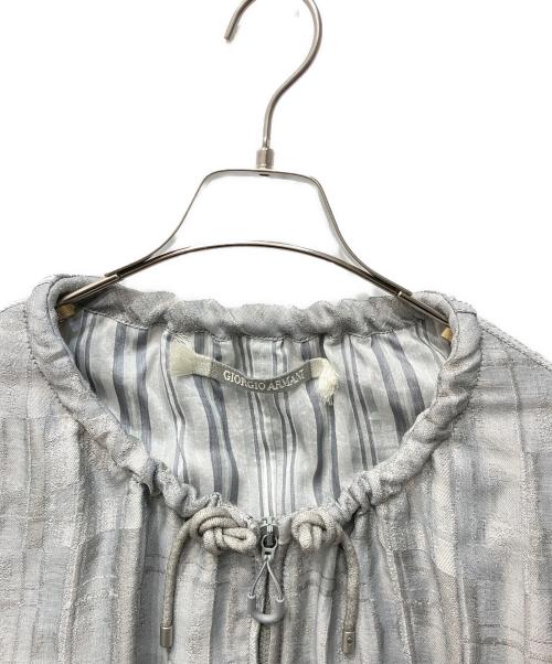 GIORGIO ARMANI（ジョルジョアルマーニ）GIORGIO ARMANI (ジョルジョアルマーニ) ドロストカラーダブルジップジャケット グレー サイズ:４８　の古着・服飾アイテム