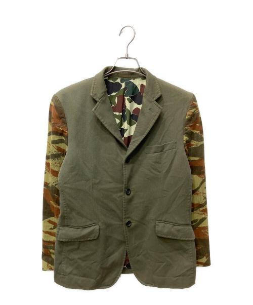 COMME des GARCONS HOMME（コムデギャルソン オム）COMME des GARCONS HOMME (コムデギャルソン オム) タイガーカモドッキングジャケット オリーブ サイズ:Sの古着・服飾アイテム