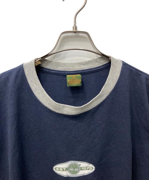 Timberland（ティンバーランド）Timberland (ティンバーランド) リンガーワイドTシャツ ネイビー サイズ:XXLの古着・服飾アイテム