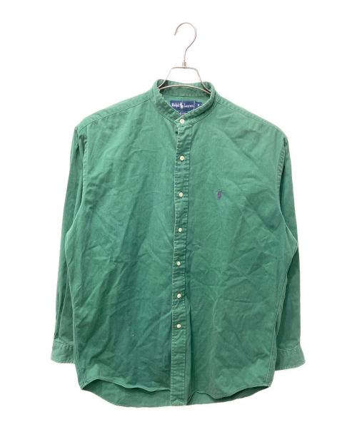 RALPH LAUREN（ラルフローレン）RALPH LAUREN (ラルフローレン) バンドカラーシャツ グリーン サイズ:Mの古着・服飾アイテム