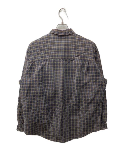 ARROW（アロー）ARROW (アロー) チェックBDシャツ パープル×ブラック サイズ:Lの古着・服飾アイテム
