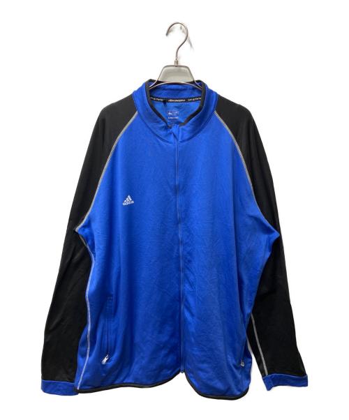 adidas（アディダス）adidas (アディダス) Clima warm スウェットジャケット ブラック×ブルー サイズ:XLの古着・服飾アイテム