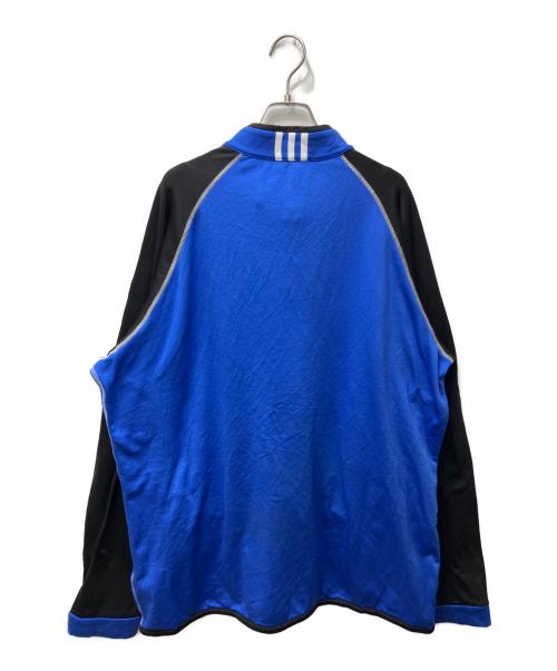 adidas（アディダス）adidas (アディダス) Clima warm スウェットジャケット ブラック×ブルー サイズ:XLの古着・服飾アイテム