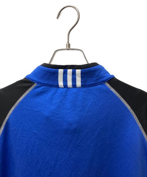 adidas（アディダス）adidas (アディダス) Clima warm スウェットジャケット ブラック×ブルー サイズ:XLの古着・服飾アイテム