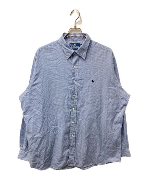 POLO RALPH LAUREN（ポロ・ラルフローレン）POLO RALPH LAUREN (ポロ・ラルフローレン)  LOWELL SPORT 千鳥ボックスシャツ ブルー サイズ:XLの古着・服飾アイテム