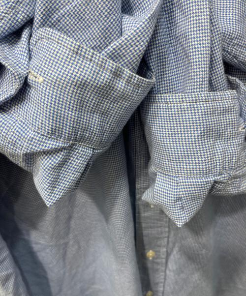 POLO RALPH LAUREN（ポロ・ラルフローレン）POLO RALPH LAUREN (ポロ・ラルフローレン)  LOWELL SPORT 千鳥ボックスシャツ ブルー サイズ:XLの古着・服飾アイテム