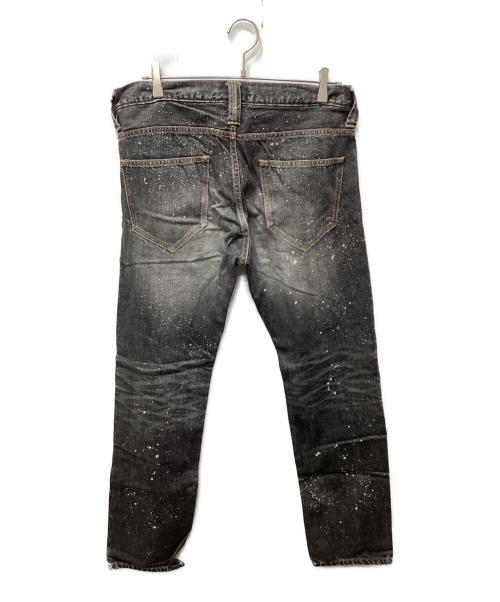 FACETASM（ファセッタズム）FACETASM (ファセッタズム) ペンキデザインダメージデニムパンツ ブラック サイズ:Sの古着・服飾アイテム