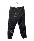 FRAGMENT DESIGN×N.HOOLYWOODフラグメントデザイン×エヌ ハリウッド）の古着「ペンキデザインジョガーパンツ」｜ブラック