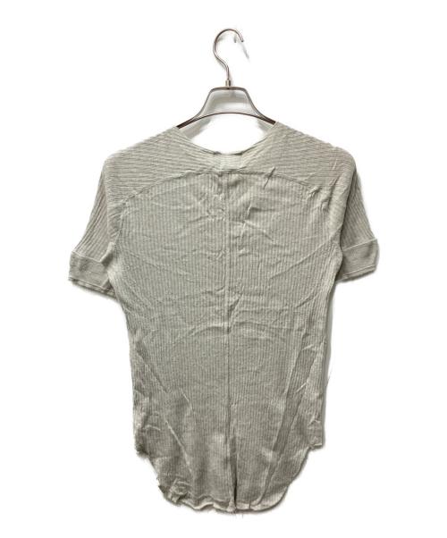 NUMBER (N)INE（ナンバーナイン）NUMBER (N)INE (ナンバーナイン) ヘンリーネックコットンシルクリブカットソー グレー サイズ:3の古着・服飾アイテム