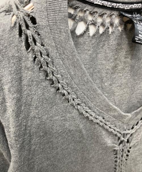 NUMBER (N)INE（ナンバーナイン）NUMBER (N)INE (ナンバーナイン) 編み込みカットソー グレー サイズ:2の古着・服飾アイテム