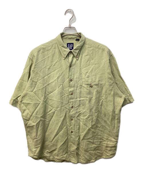 GAP（ギャップ）GAP (ギャップ) リネンブレンドSSシャツ グリーン サイズ:Lの古着・服飾アイテム