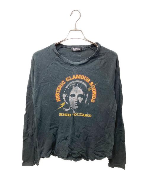 Hysteric Glamour（ヒステリックグラマー）Hysteric Glamour (ヒステリックグラマー) ラグランスリーブカットソー ブラック サイズ:Mの古着・服飾アイテム