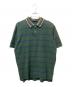 POLO RALPH LAUREN（ポロ・ラルフローレン）の古着「90S ボーダーポロシャツ」｜グリーン