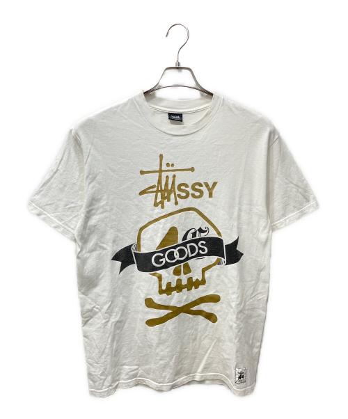 stussy（ステューシー）stussy (ステューシー) GOODS 4th Anniversary tee ホワイト サイズ:Ｌの古着・服飾アイテム