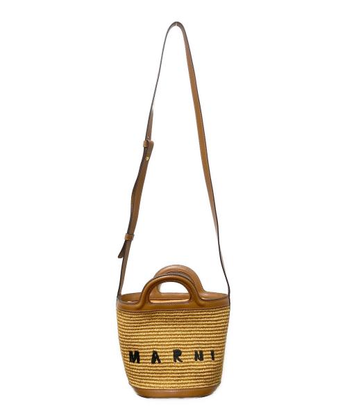MARNI（マルニ）MARNI (マルニ) TROPICALIA SMALL BUCKET BAG / トロピカリア カゴバッグ ブラウンの古着・服飾アイテム