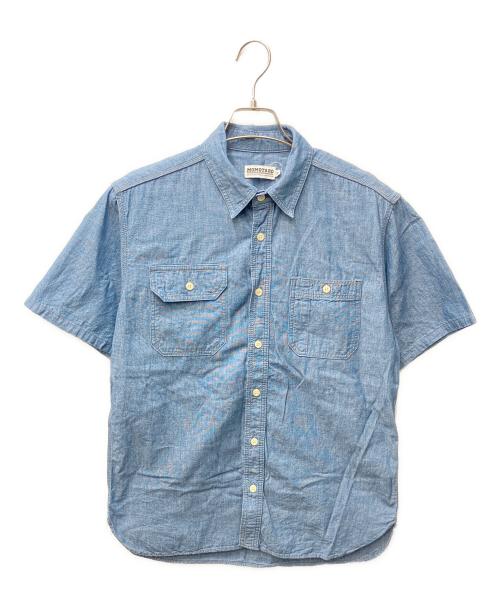 MOMOTARO JEANS（桃太郎ジーンズ）MOMOTARO JEANS (桃太郎ジーンズ) SSシャンブレーワークシャツ インディゴ サイズ:Mの古着・服飾アイテム