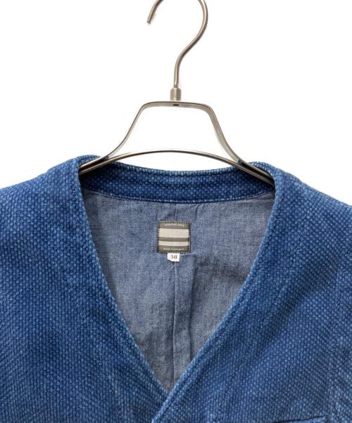 MOMOTARO JEANS（桃太郎ジーンズ）MOMOTARO JEANS (桃太郎ジーンズ) 刺し子デニムベスト インディゴ サイズ:38の古着・服飾アイテム