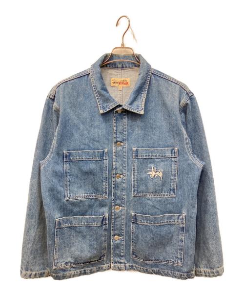 stussy（ステューシー）stussy (ステューシー) Denim Chore Coat/デニムチョアコート インディゴ サイズ:Mの古着・服飾アイテム