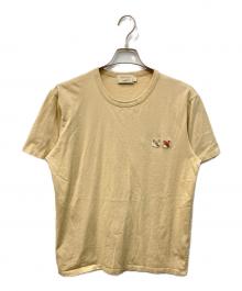 maison kitsune（メゾンキツネ）の古着「ダブルフォックスヘッドワッペンTシャツ」｜ベージュ
