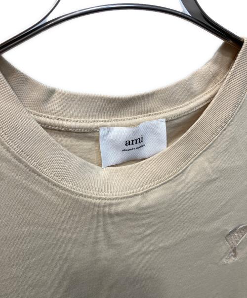 AMI Alexandre Mattiussi（アミアレクサンドルマテュッシ）AMI Alexandre Mattiussi (アミアレクサンドルマテュッシ) ワンポントTシャツ ベージュ サイズ:Lの古着・服飾アイテム