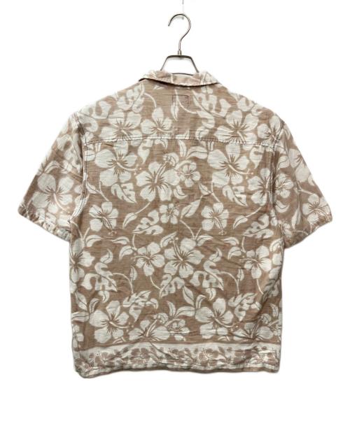 Quiksilver（クイックシルバー）Quiksilver (クイックシルバー) 総柄オープンカラーシャツ ベージュ サイズ:Lの古着・服飾アイテム