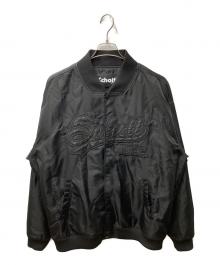 Schott（ショット）の古着「ナイロンバーシティージャケット」｜ブラック