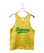 SUPREMEシュプリーム）の古着「Script tank top」｜イエロー