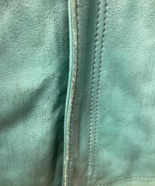 Schott（ショット）Schott (ショット) クラシックレーサーシングルライダースジャケット グリーン サイズ:Mの古着・服飾アイテム