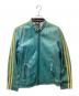 Schott（ショット）の古着「クラシックレーサーシングルライダースジャケット」｜グリーン