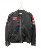 DIESELディーゼル）の古着「ワッペンスタンドカラージャケット」｜ブラック