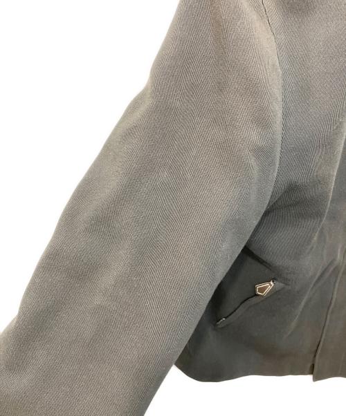 HERMES（エルメス）HERMES (エルメス) レザーパイピングジップアップジャケット グレー サイズ:48の古着・服飾アイテム