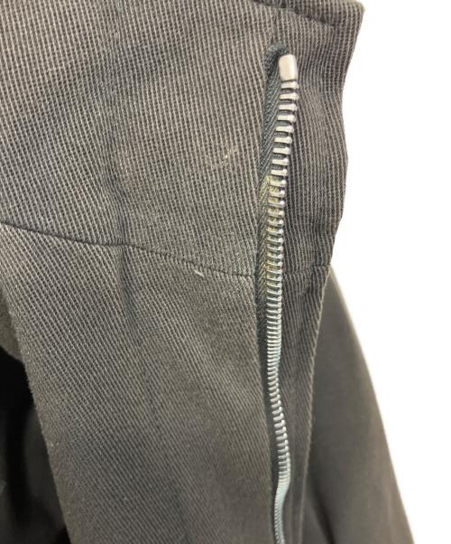 HERMES（エルメス）HERMES (エルメス) レザーパイピングジップアップジャケット グレー サイズ:48の古着・服飾アイテム