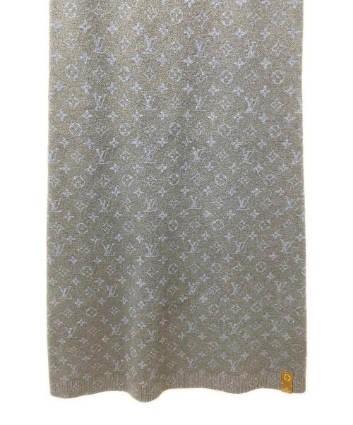 LOUIS VUITTON（ルイ ヴィトン）LOUIS VUITTON (ルイ ヴィトン) グリッターLVロゴモノグラムニットワンピース ネイビー サイズ:XSの古着・服飾アイテム