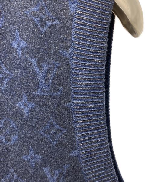 LOUIS VUITTON（ルイ ヴィトン）LOUIS VUITTON (ルイ ヴィトン) グリッターLVロゴモノグラムニットワンピース ネイビー サイズ:XSの古着・服飾アイテム