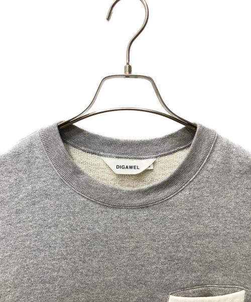 digawel（ディガウェル）DIGAWEL (ディガウェル) Welt Pocket Sweatshirt グレー サイズ:０の古着・服飾アイテム