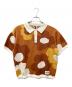 BADWAY（バッドウェイ）の古着「Flower JQ Knit Polo」｜ブラウン