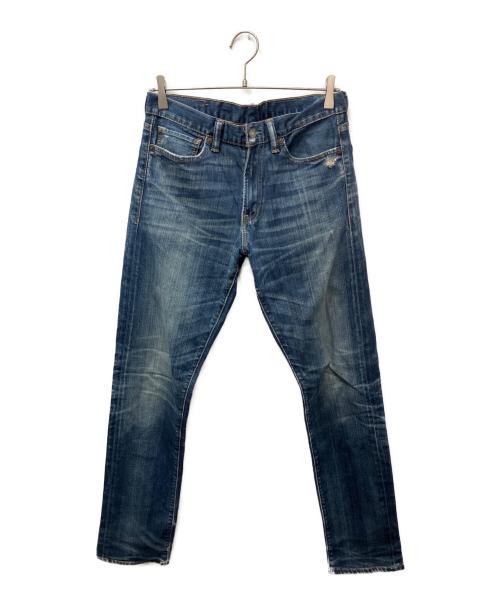 Denim & Supply Ralph Lauren（デニム＆サプライ ラルフローレン）DENIM & SUPPLY RALPH LAUREN (デニム＆サプライ ラルフローレン) ダメージテーパードデニムパンツ インディゴ サイズ:32×32の古着・服飾アイテム