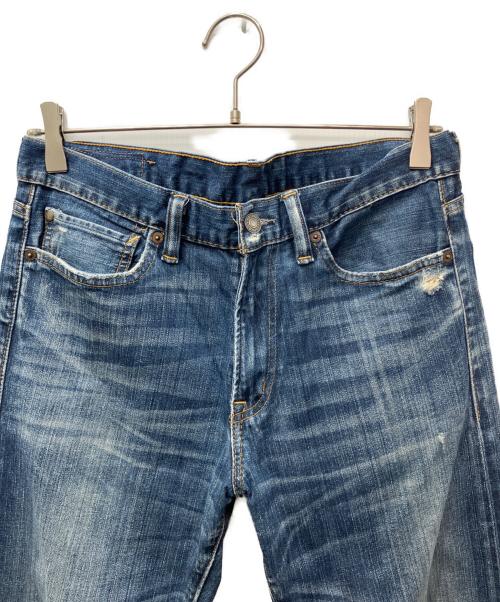 Denim & Supply Ralph Lauren（デニム＆サプライ ラルフローレン）DENIM & SUPPLY RALPH LAUREN (デニム＆サプライ ラルフローレン) ダメージテーパードデニムパンツ インディゴ サイズ:32×32の古着・服飾アイテム