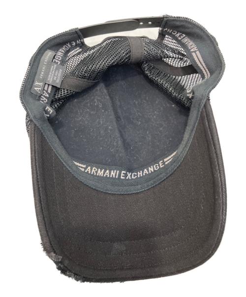 ARMANI EXCHANGE（アルマーニ エクスチェンジ）ARMANI EXCHANGE (アルマーニ エクスチェンジ) スパンコール×ダメージ加工メッシュキャップの古着・服飾アイテム
