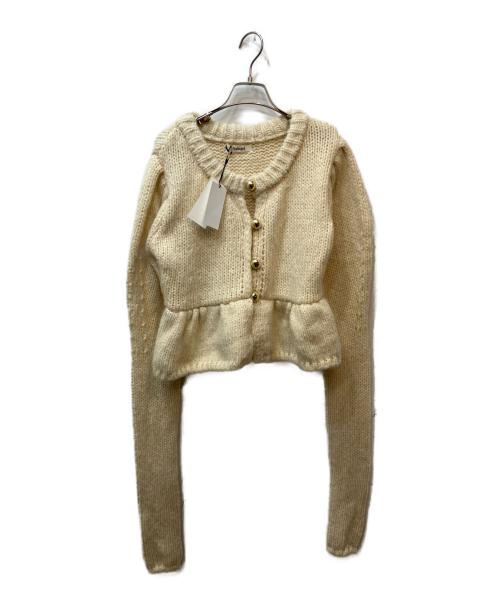 Andequal（アンドコール）Andequal (アンドコール) gold button puff sleeve knit アイボリー サイズ:FREE 未使用品の古着・服飾アイテム