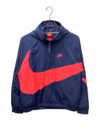 NIKEナイキ）の古着「ビッグスウォッシュアノラックジャケット」｜ピンク×ネイビー