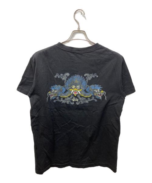stussy（ステューシー）stussy (ステューシー) 90's 紺タグ ドラゴンプリントTシャツ ブラック サイズ:Mの古着・服飾アイテム