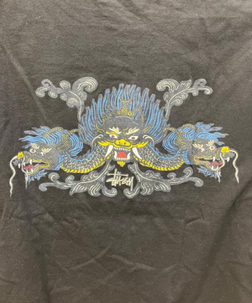 stussy（ステューシー）stussy (ステューシー) 90's 紺タグ ドラゴンプリントTシャツ ブラック サイズ:Mの古着・服飾アイテム