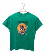 THRASHERスラッシャー）の古着「Skate Outlaw T-Shirt」｜グリーン
