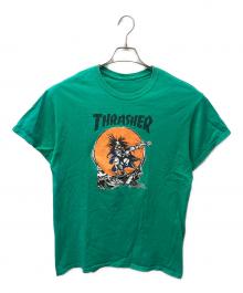 THRASHER（スラッシャー）の古着「Skate Outlaw T-Shirt」｜グリーン