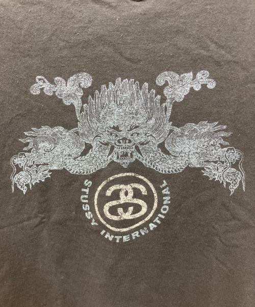 stussy（ステューシー）stussy (ステューシー) 90S ドラゴンプリントTシャツ ブラック サイズ:Mの古着・服飾アイテム