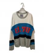 DIESELディーゼル）の古着「d.78 ニット」｜ブルー×グレー