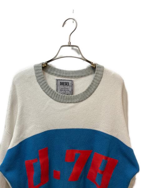 DIESEL（ディーゼル）DIESEL (ディーゼル) d.78 ニット ブルー×グレー サイズ:表記無しの古着・服飾アイテム