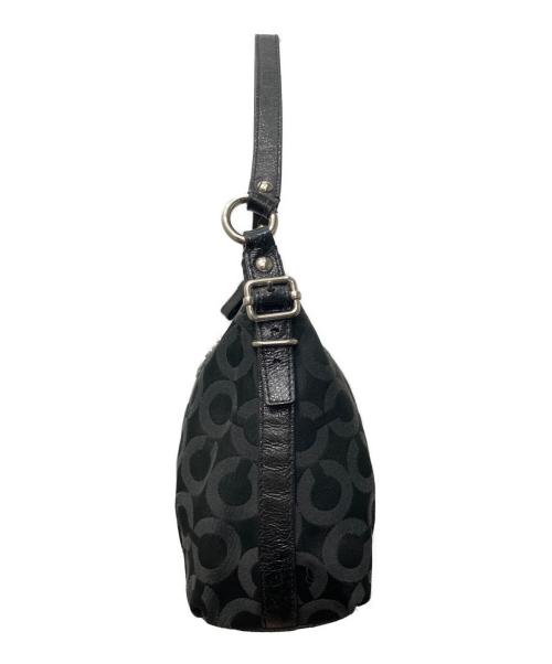 COACH（コーチ）COACH (コーチ) オプアートワンハンドルハンドバッグ ブラックの古着・服飾アイテム
